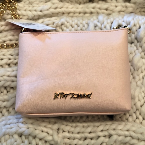 Betsey Johnson Crossbody Pinwheel Bag Gold Chain - Picture 3 of 7